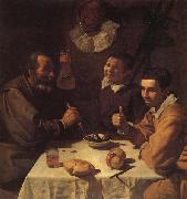 VELAZQUEZ, Diego Rodriguez de Silva y Three Men at a Table painting